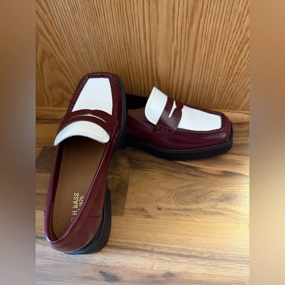 GH BASS Bowery Leather Penny Loafers size 7.5 never worn - Picture 2 of 10